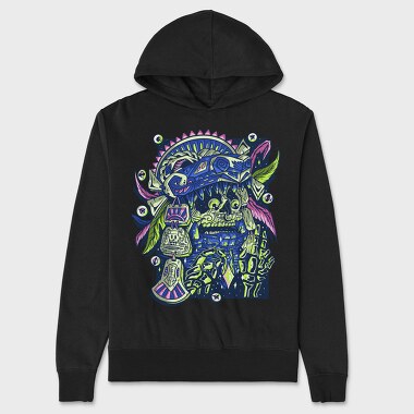 Prehispanic Warrior, Hanorac Oversize Barbati (Unisex)