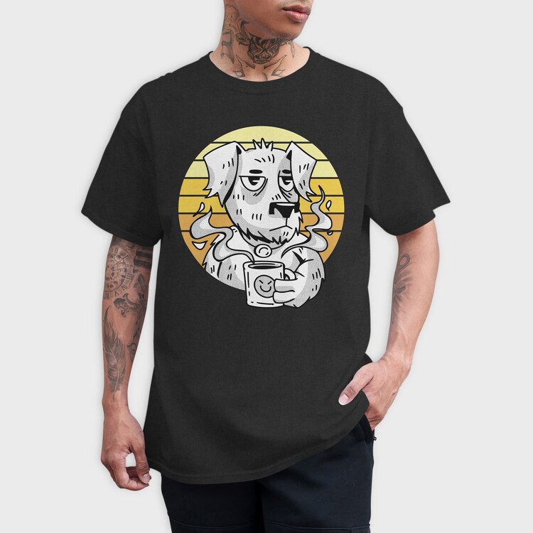 Coffee Dog 2, Tricou Barbati (Unisex)
