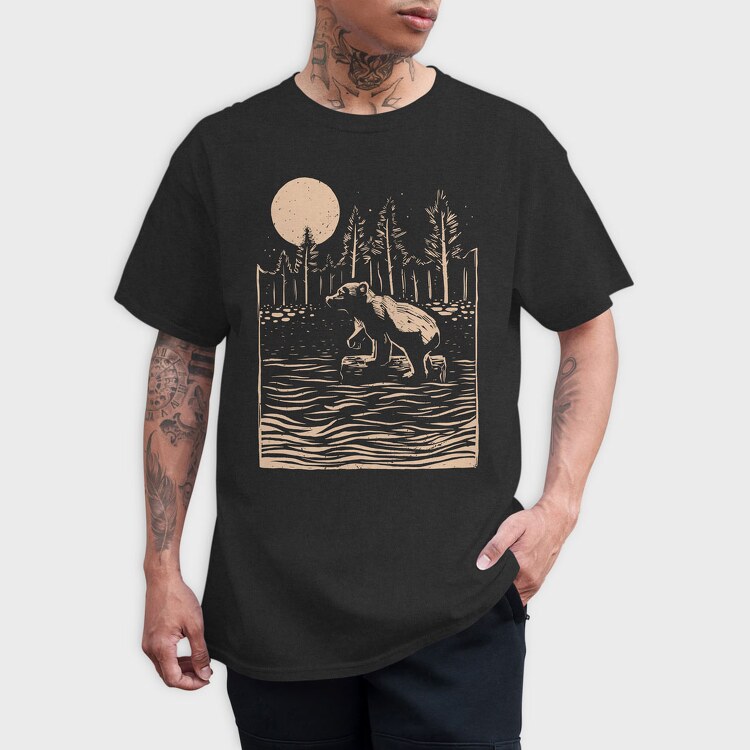 Bear Art, Tricou Barbati (Unisex)
