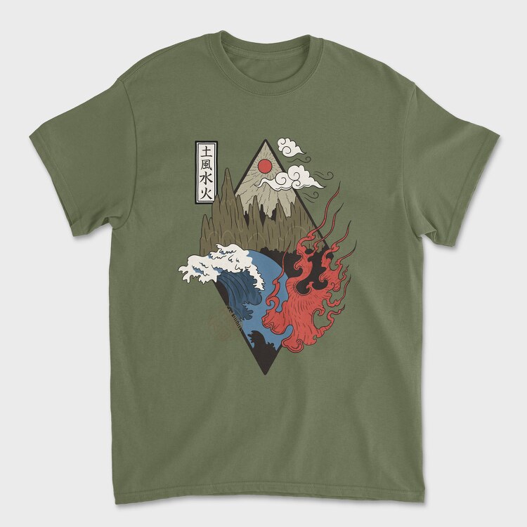 Four Elements, Tricou Barbati (Unisex)