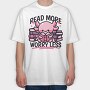 Cute Axolotl Reading, Tricou Oversize Barbati (Unisex)