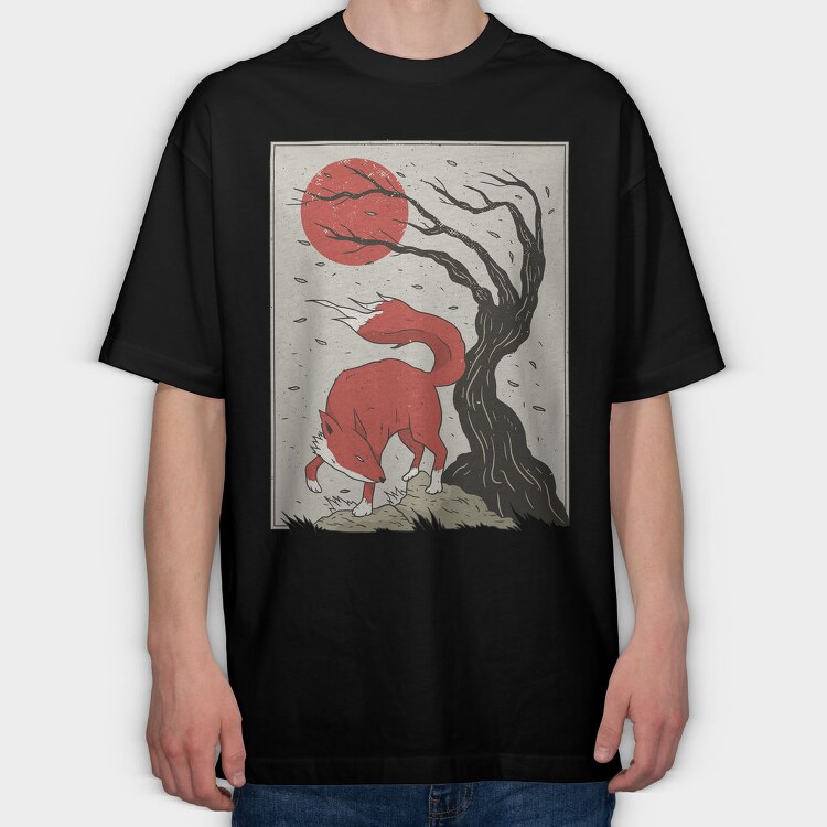 Fox Tree, Tricou Oversize Barbati (Unisex)