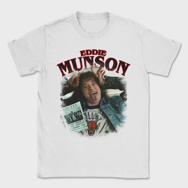Eddie Munson Stranger Things Halftone, Tricou Barbati (Unisex)