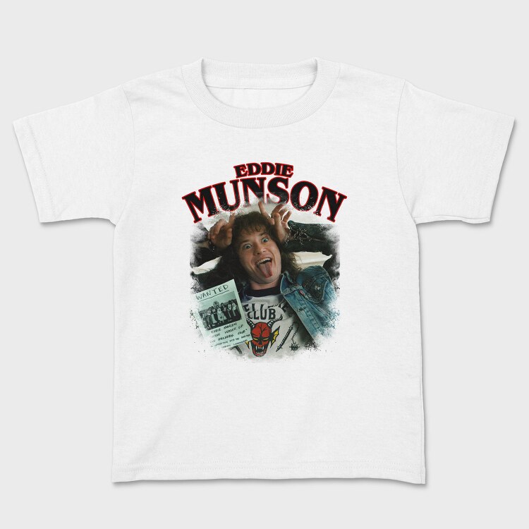 Eddie Munson Stranger Things Halftone, Tricou Copii