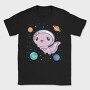 Cute Axolotl Space, Tricou Barbati (Unisex)