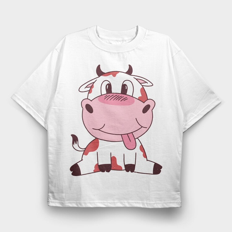 Cute Baby Cow, Tricou Oversize Barbati (Unisex)