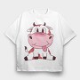 Cute Baby Cow, Tricou Oversize Barbati (Unisex)
