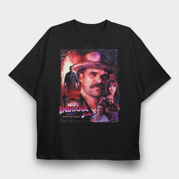 Indiana Jim, Tricou Oversize Barbati (Unisex)