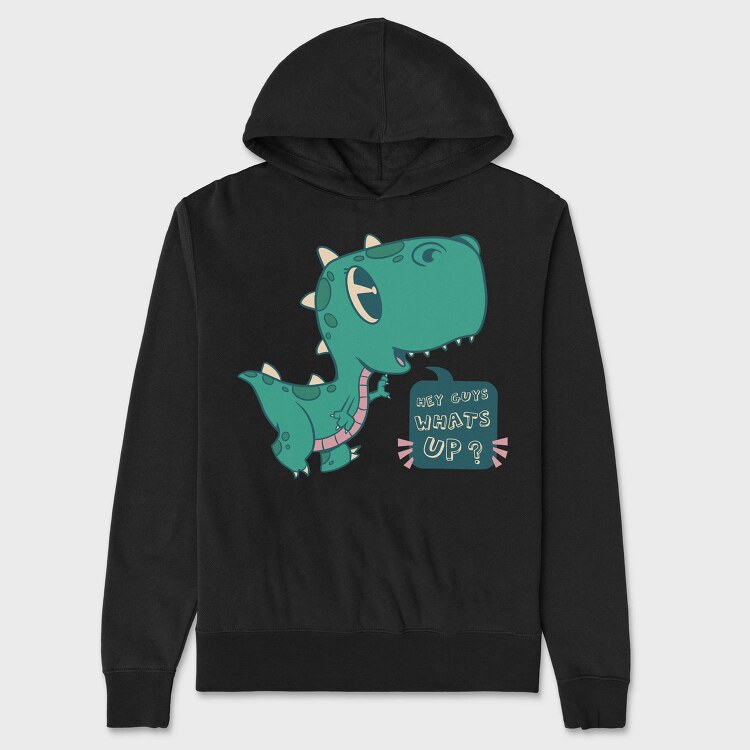 Cute Baby T Rex Dinosaur, Hanorac Oversize Barbati (Unisex)