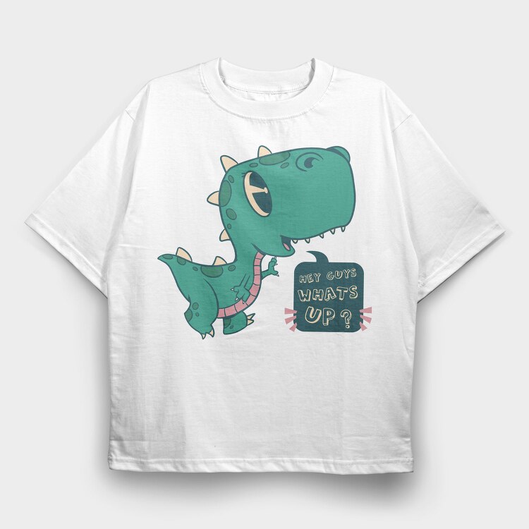Cute Baby T Rex Dinosaur, Tricou Oversize Barbati (Unisex)