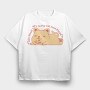 Cute Cat Eating Pizza All I Need Is My Cat And, Tricou Oversize Barbati (Unisex)