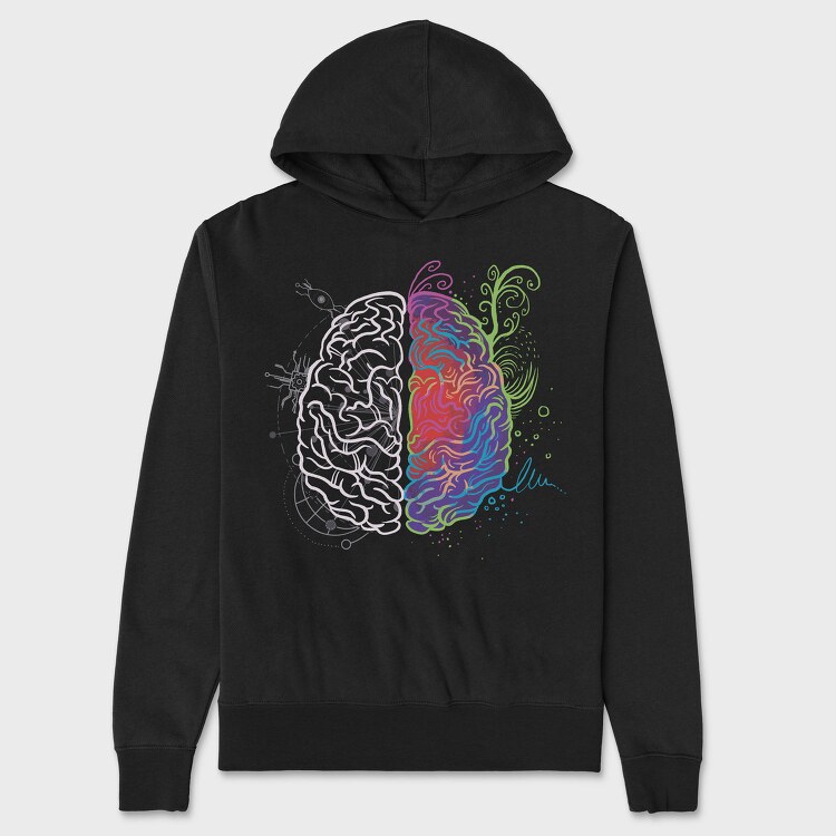 Brain Leftand Right, Hanorac Oversize Barbati (Unisex)