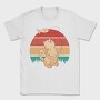 Cute Cat Fishing Retro Sunset, Tricou Barbati (Unisex)