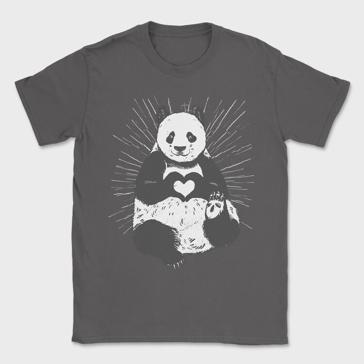 Panda Heart, Tricou Barbati (Unisex)