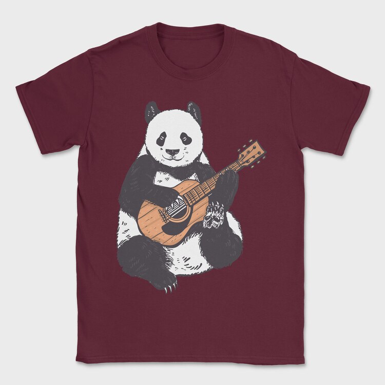 Guitar Panda, Tricou Barbati (Unisex)