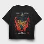 Piggyback Chopper Flames, Tricou Oversize Barbati (Unisex)