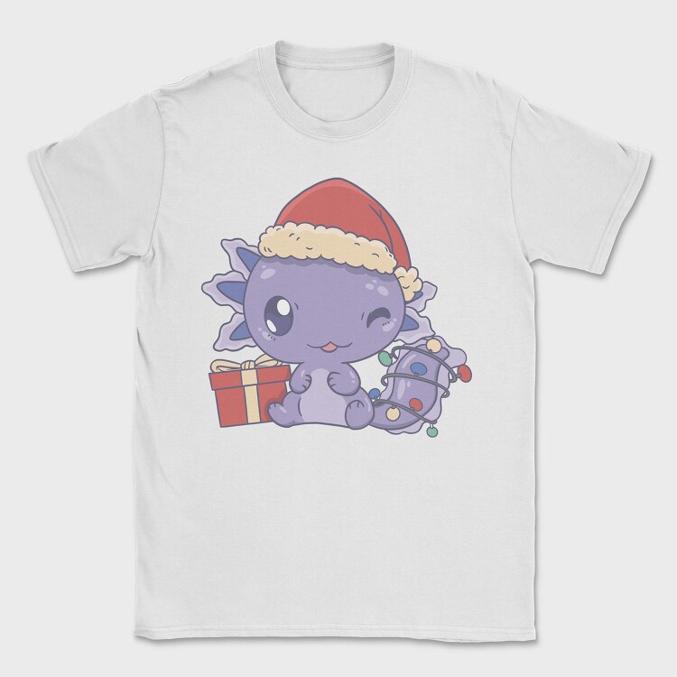 Cute Christmas Axolotl, Tricou Barbati (Unisex)