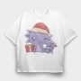 Cute Christmas Axolotl, Tricou Oversize Barbati (Unisex)