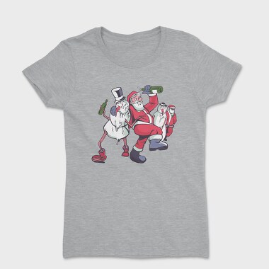 Snowmen Santa Drunk, Tricou Femei