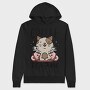 Cute Coffee Tea Cat Bar, Hanorac Oversize Barbati (Unisex)