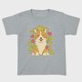 Cute Corgi Dog And Frog, Tricou Copii