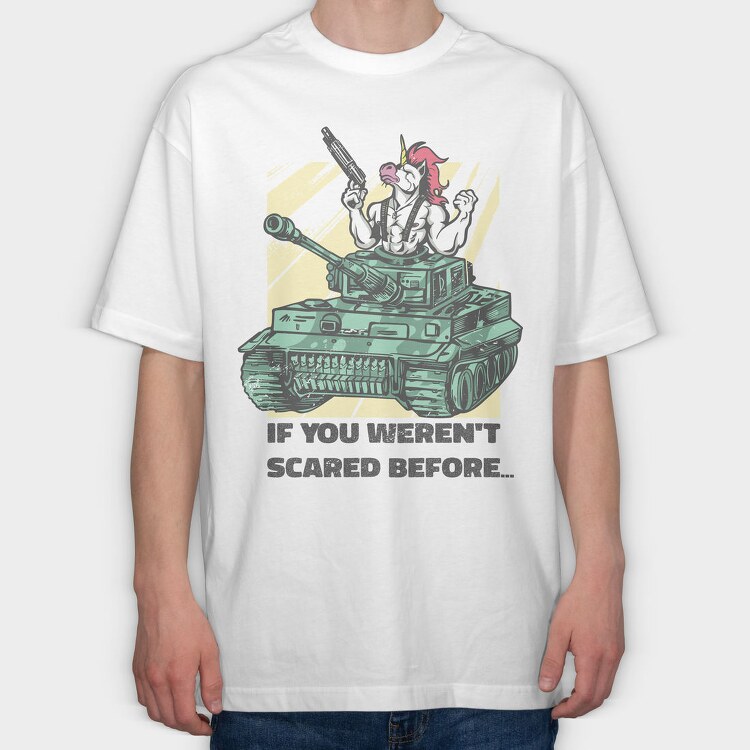 Unicorn Tank, Tricou Oversize Barbati (Unisex)