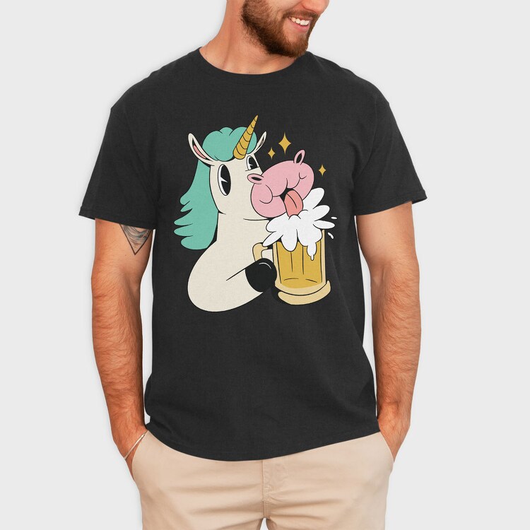 Unicorn Beer, Tricou Barbati (Unisex)