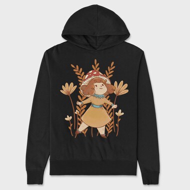 Cute Cottagecore Girl, Hanorac Oversize Barbati (Unisex)