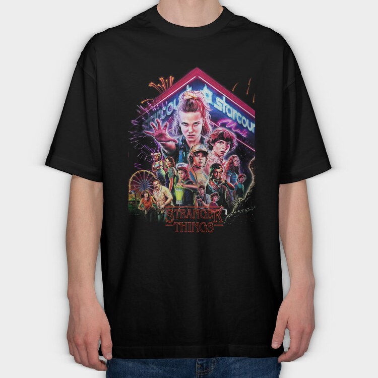 Stranger Things Carnival, Tricou Oversize Barbati (Unisex)