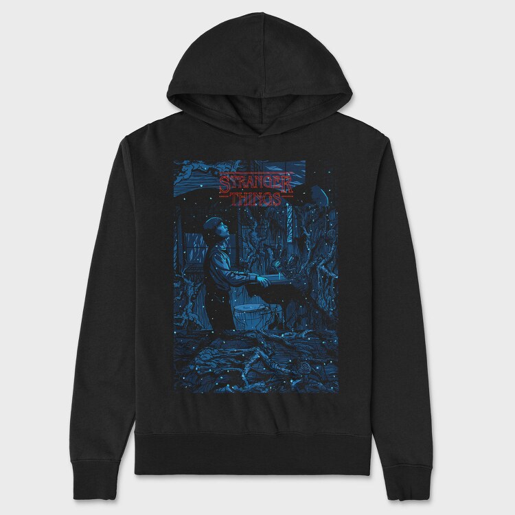 Stranger Things Dog Milk, Hanorac Oversize Barbati (Unisex)