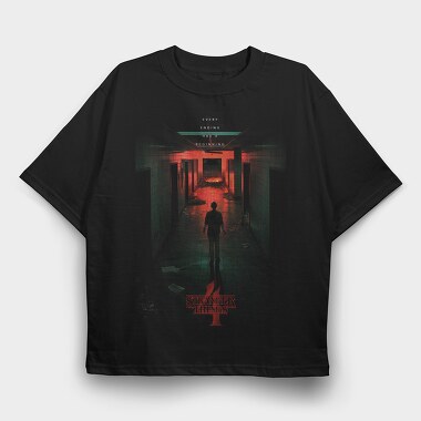 Stranger Things Ending, Tricou Oversize Barbati (Unisex)