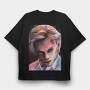 Stranger Things Face, Tricou Oversize Barbati (Unisex)