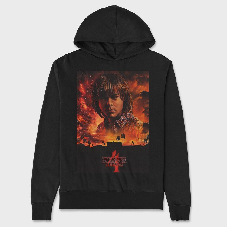 Stranger Things Fire, Hanorac Oversize Barbati (Unisex)