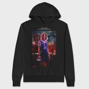 Stranger Things Fireworks, Hanorac Oversize Barbati (Unisex)