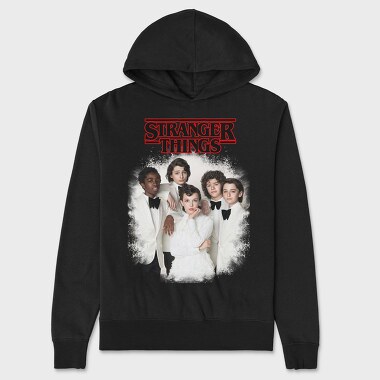 Stranger Things Group Vintage, Hanorac Oversize Barbati (Unisex)