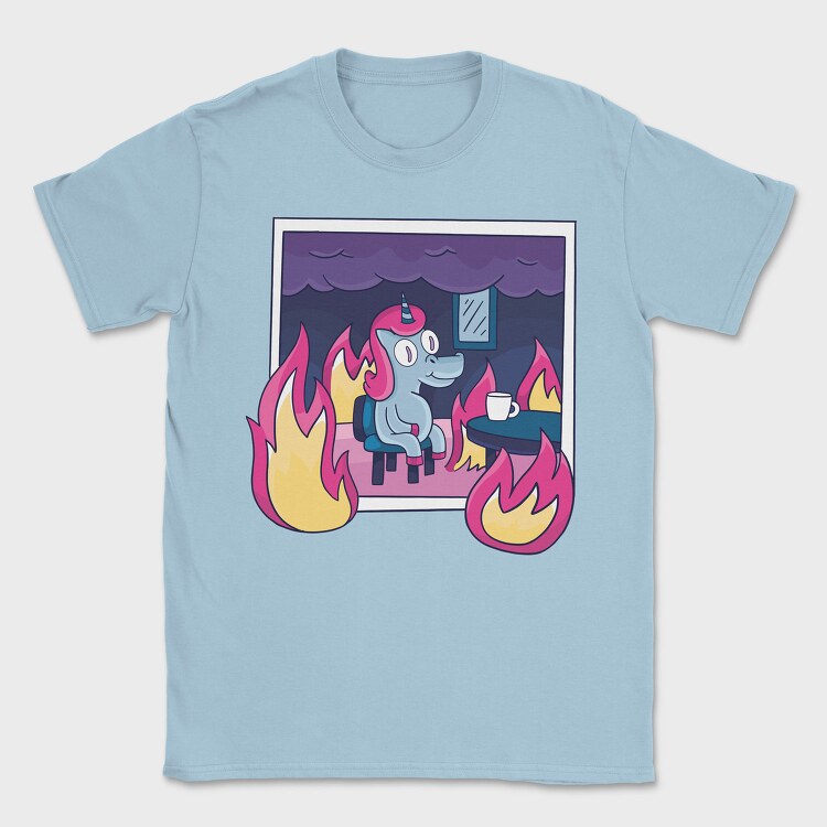 Unicorn in Fire, Tricou Barbati (Unisex)
