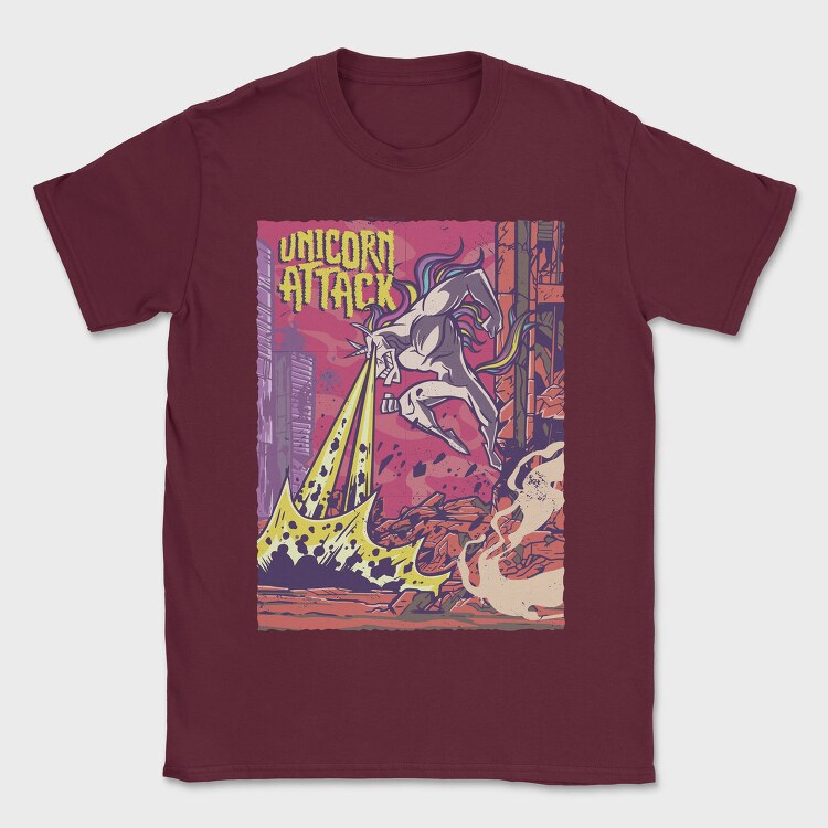 Unicorn Attack, Tricou Barbati (Unisex)
