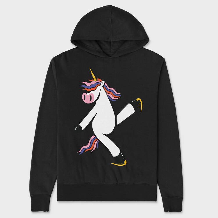 Unicorn Ice Skating, Hanorac Oversize Barbati (Unisex)
