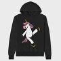 Unicorn Ice Skating, Hanorac Oversize Barbati (Unisex)