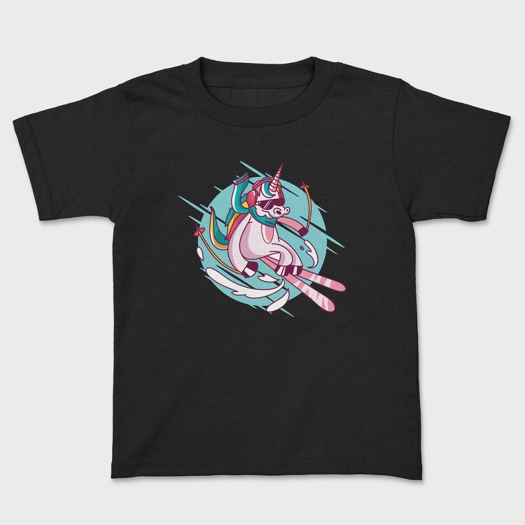 Skiing Unicorn, Tricou Copii