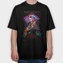 Stranger Things Halftone Neon Glow, Tricou Oversize Barbati (Unisex)