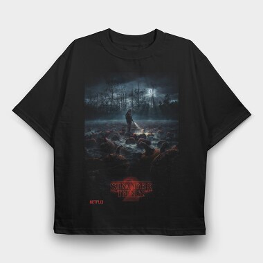 Stranger Things Netflix, Tricou Oversize Barbati (Unisex)