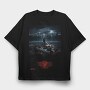 Stranger Things Netflix, Tricou Oversize Barbati (Unisex)
