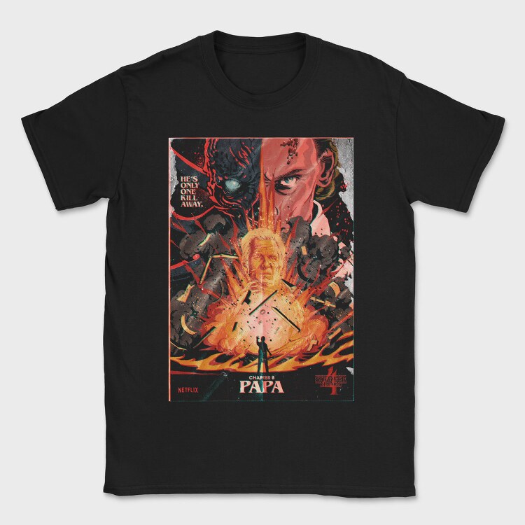 Stranger Things Papa, Tricou Barbati (Unisex)