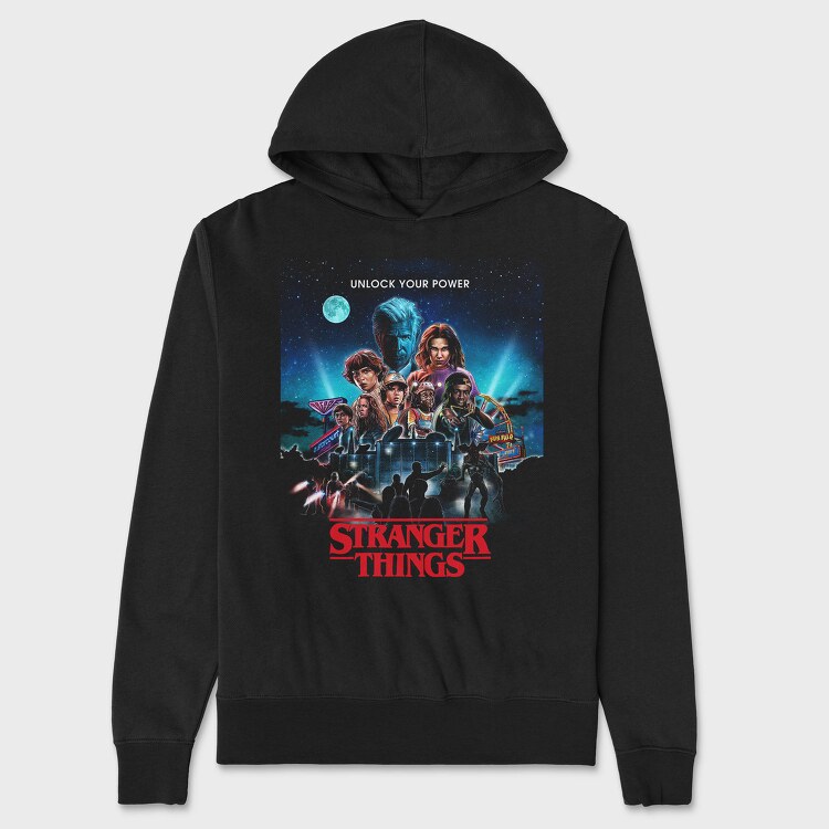 Stranger Things Power, Hanorac Oversize Barbati (Unisex)