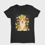 Cute Corgi Dog And Frog, Tricou Femei