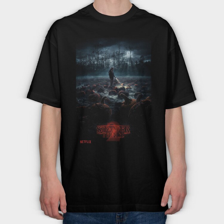 Stranger Things Netflix, Tricou Oversize Barbati (Unisex)