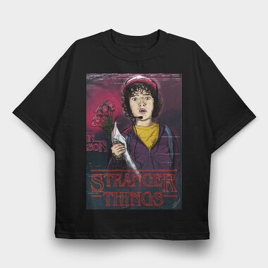 Stranger Things Roses Floral, Tricou Oversize Barbati (Unisex)