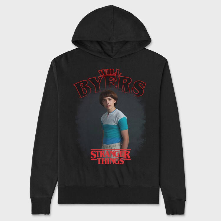 Stranger Things Will Byers Halftone, Hanorac Oversize Barbati (Unisex)