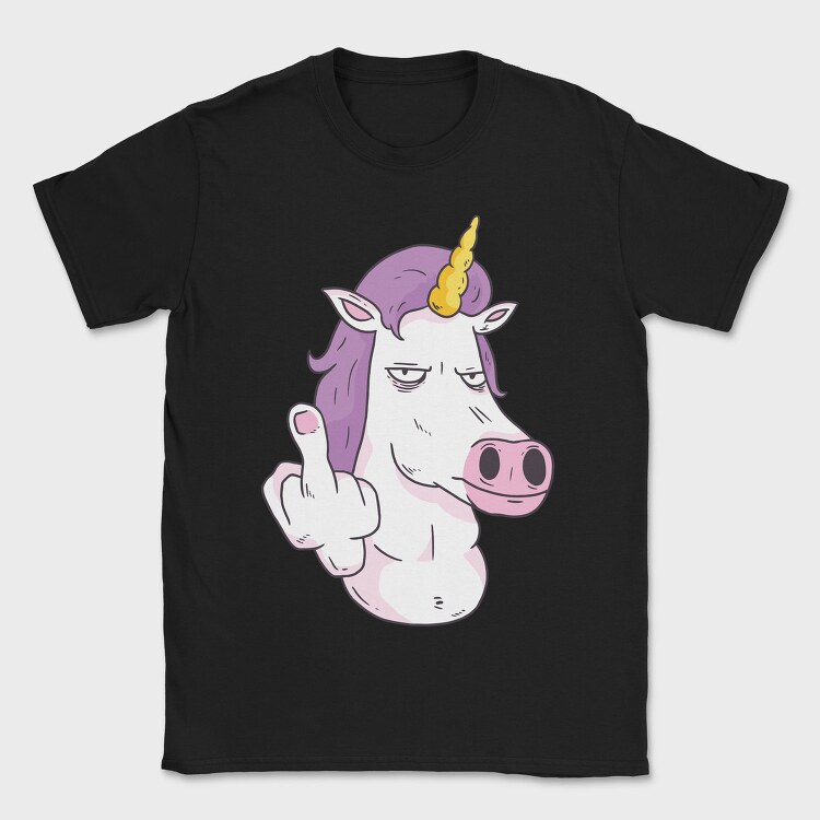 Middle Finger Unicorn, Tricou Barbati (Unisex)